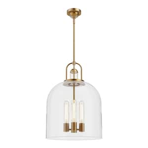 Lancaster 16 in. 4 Light 60-Watt Aged Gold Pendant Light