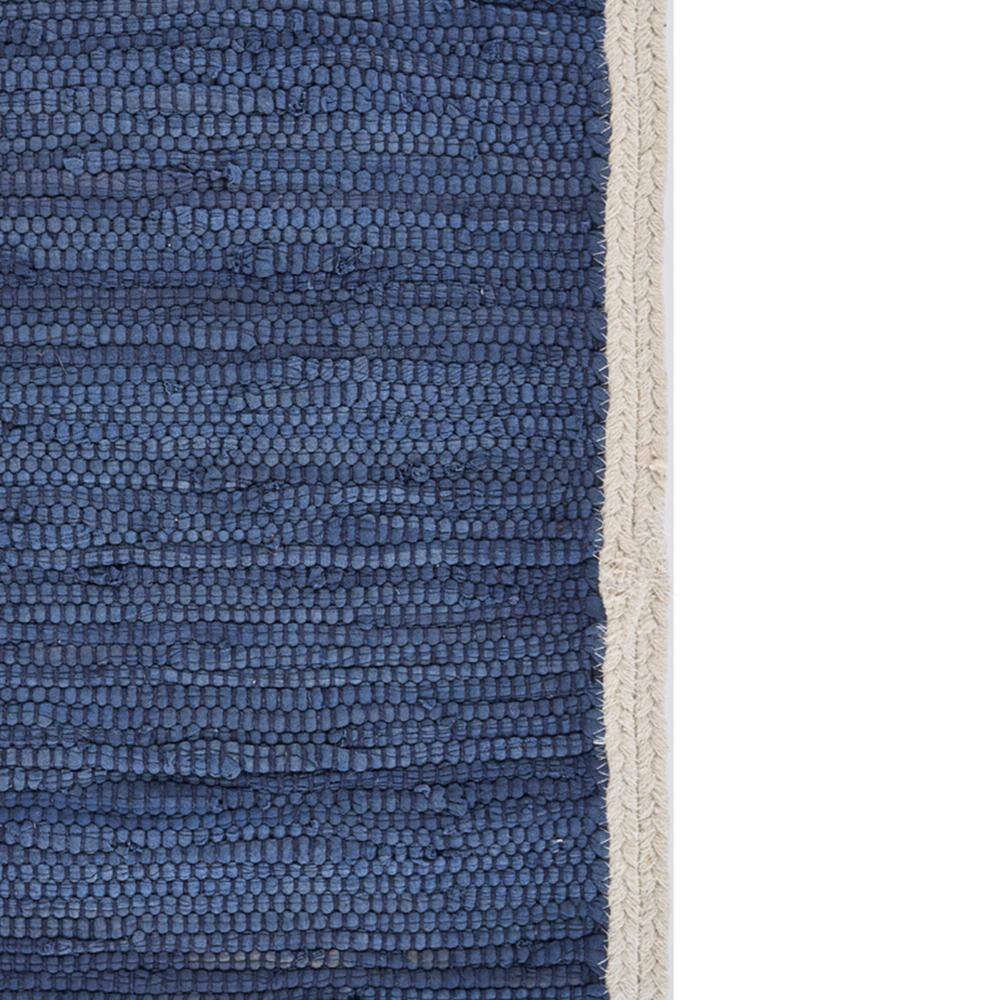 Indigo and Off-White Cotton Bordered Placemats Set of 4