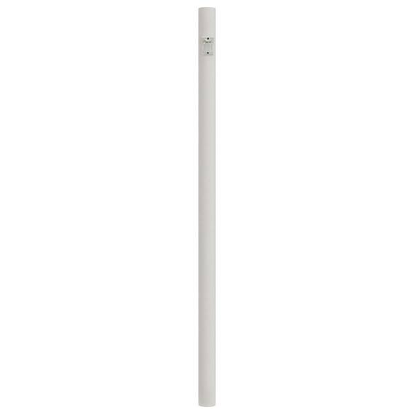 SOLUS 10 ft. White Outdoor Direct Burial Lamp Post with Convenience Outlet fits 3 in. Post Top Fixtures