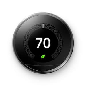 Nest Learning Thermostat - Smart Wi-Fi Thermostat - Mirror Black