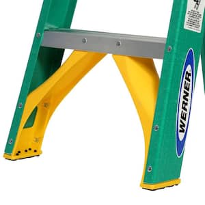 4 ft. Fiberglass Step Ladder with Yellow Top 225 lb. Load Capacity Type II Duty Rating
