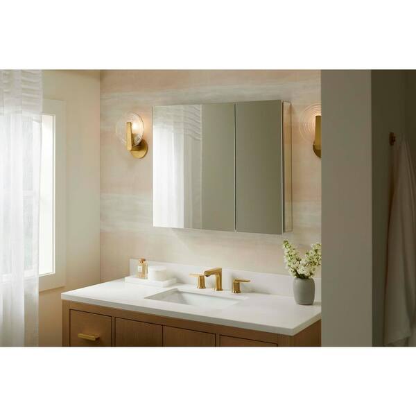 KOHLER Embark Slim 35 in. W x 26 in. H Rectangular Two-Door Medicine Cabinet with Mirror