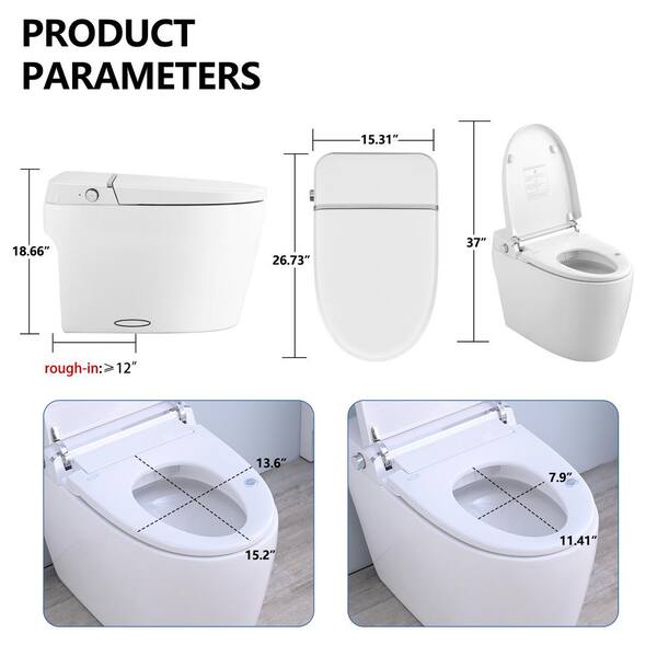 WinZo 23 Compact Smart Toilet with Bidet Seat Built-in For Small Bath WinZo 23 Compact Smart Toilet with Bidet Seat Built-in For Small Bath