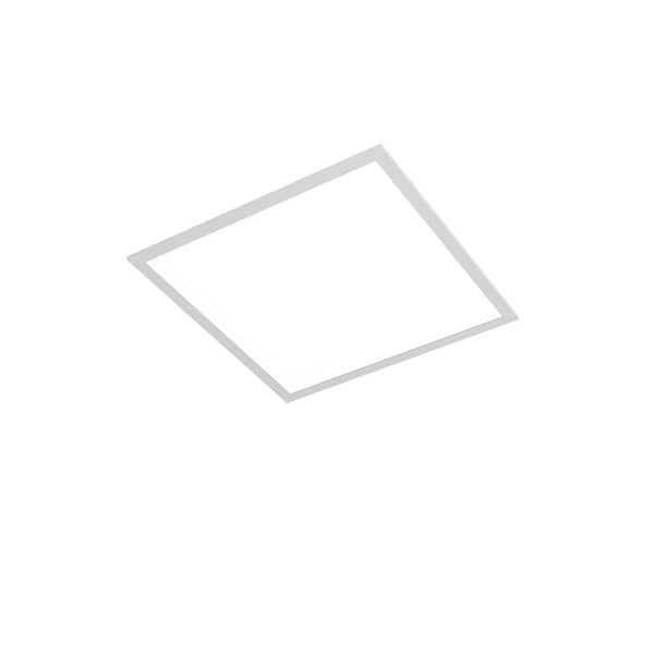 Commercial Electric 2 ft. x 2 ft. 300-Watt Equivalent Integrated LED White Backlit Troffer with Emergency Battery Backup, 5000K Daylight