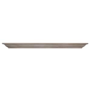 Expressions 5 ft. Traditional Poplar Stain Grade Wood Shelf Mantel