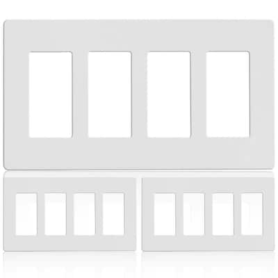 4 Gang Light Switch Plates Wall, 4 Panel Light Switch Cover
