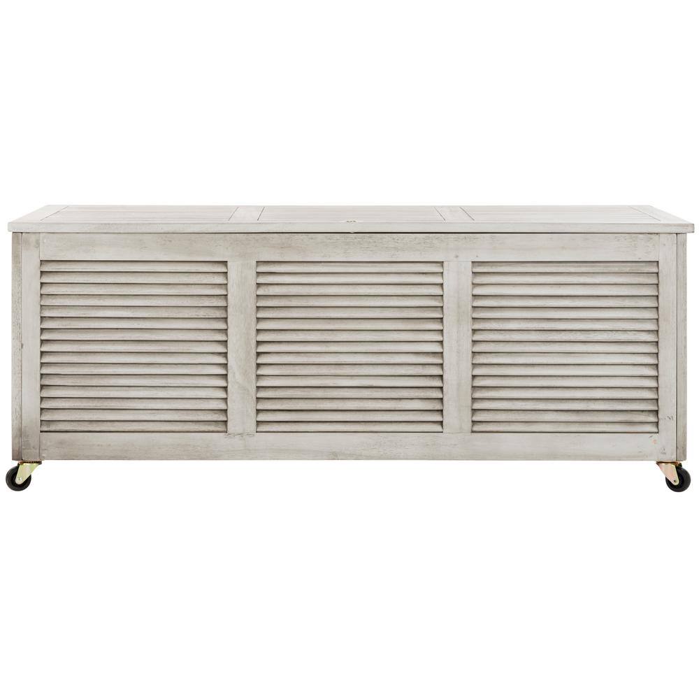 SAFAVIEH Elina 4 ft. x 1 ft. 6 in. x 1 ft. 7 in. Grey Wash Wicker