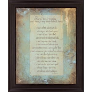 "Time For Everything" By Brit Hallowell Framed Typography Print Wall Art 28 in. x 34 in.