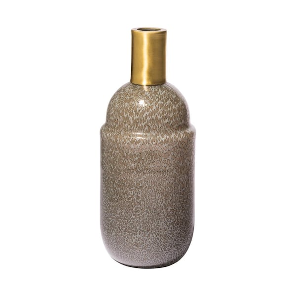 Mercana Toba II Antique Gold Tall Decorative Vase