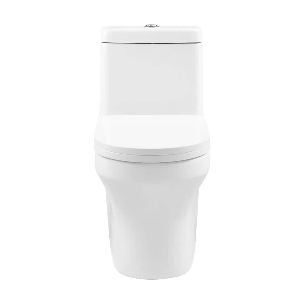 Vezina White Elongated One-Piece Dual Flush Toilet