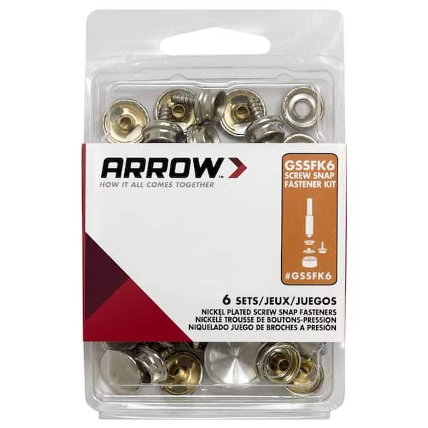 Arrow Screw and Snap Fastener Kit GSSFK6 - The Home Depot
