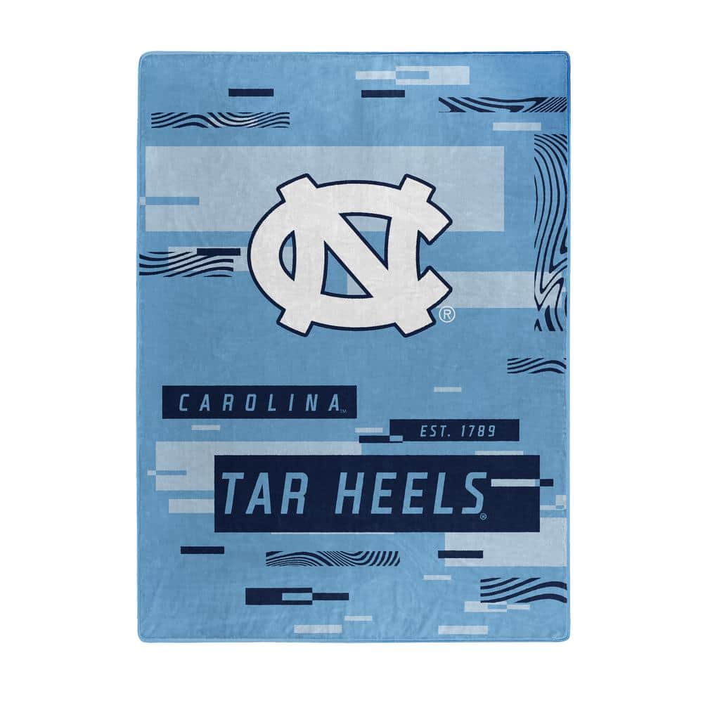 UNC Tar Heels Teal and White Raschel Throw Blanket