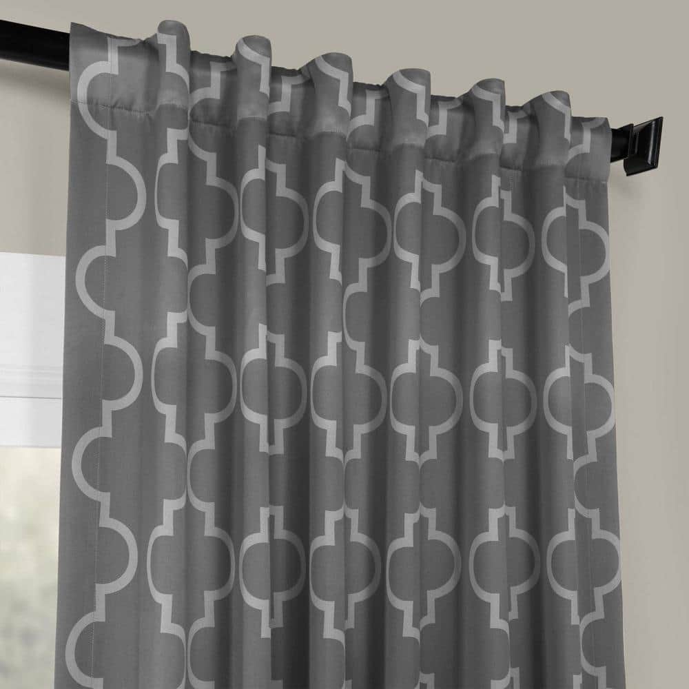 Seville Gray and Silver Blackout Polyester Window Panel