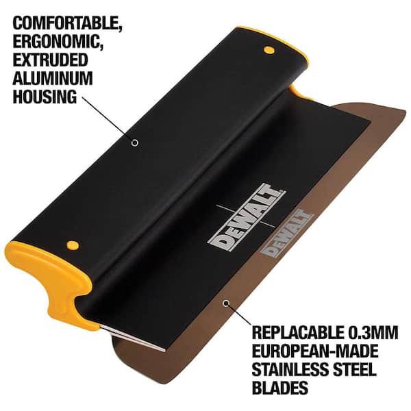 DEWALT 40 in. Skimming Blade - Aluminum Housing with 0.012 in. (0.3mm) Replaceable Stainless Steel Blade Insert