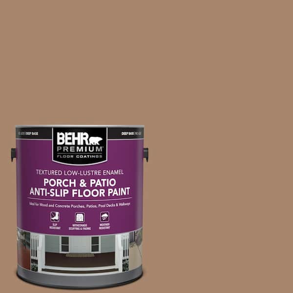 BEHR PREMIUM 1 gal. #ECC-59-1 Antique Chest Textured Low-Lustre Enamel Interior/Exterior Porch and Patio Anti-Slip Floor Paint