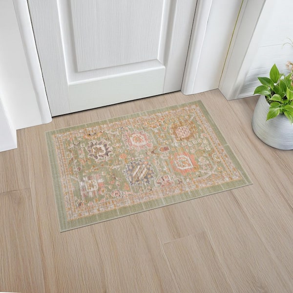 Crestwood Sage 2 ft. x 3 ft. Oriental Indoor Area Rug