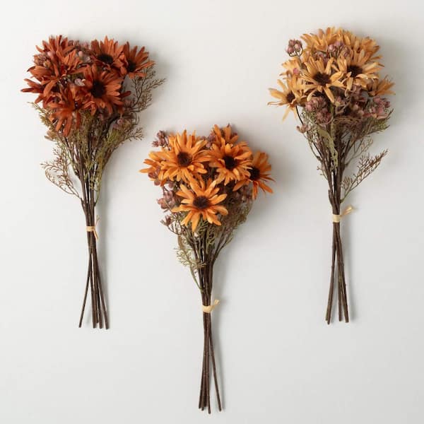 SULLIVANS 18" Artificial Cheery Fall Cosmos Bundles Set of 3, Multicolor
