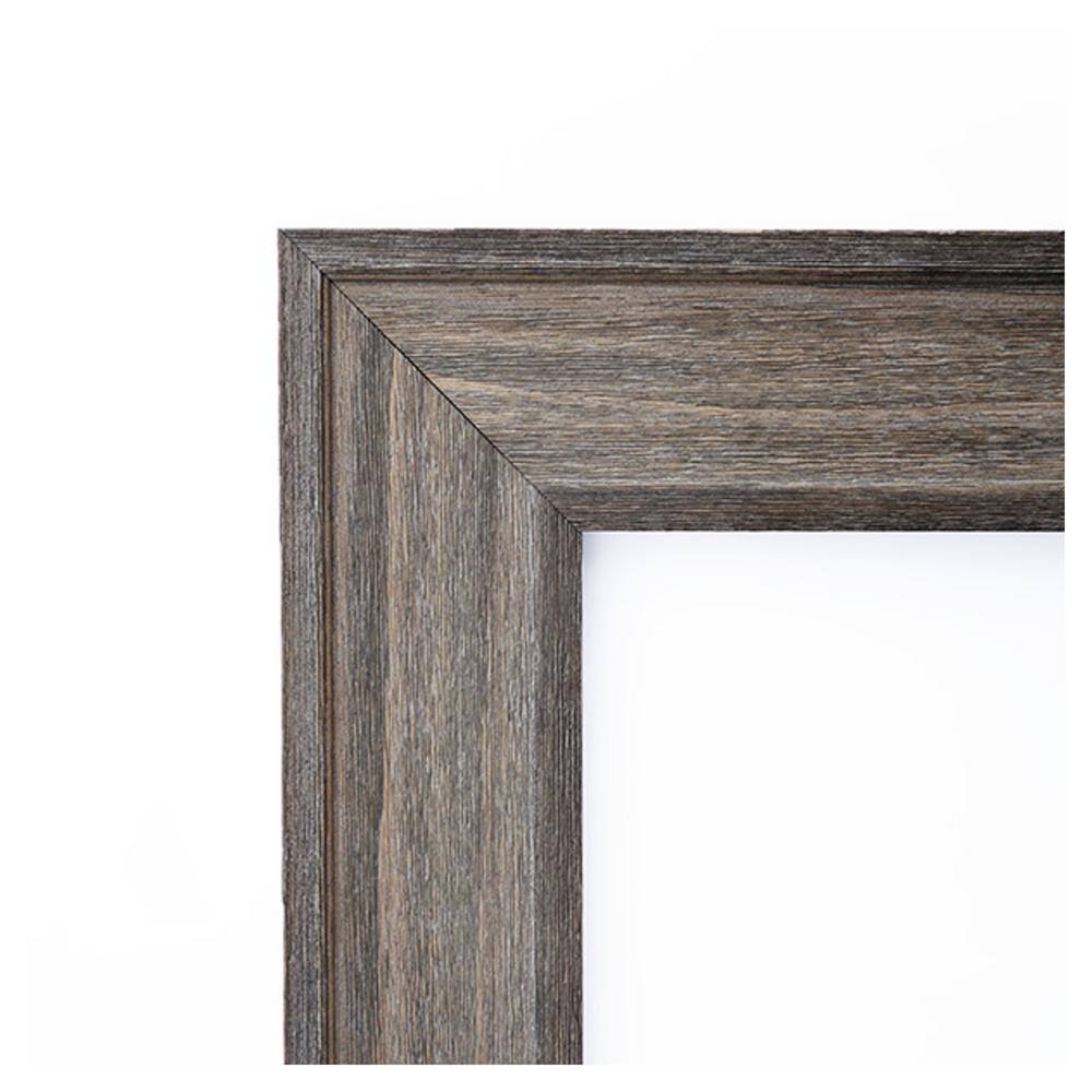 Grey Wood Framed Magnetic Memo Board 17 x 17 Inch
