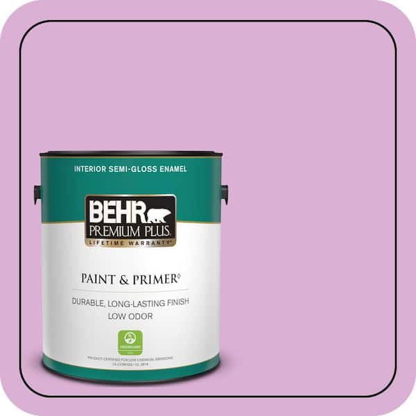 BEHR PREMIUM PLUS 1 gal. #P110-3 BFF Semi-Gloss Enamel Low Odor Interior Paint & Primer