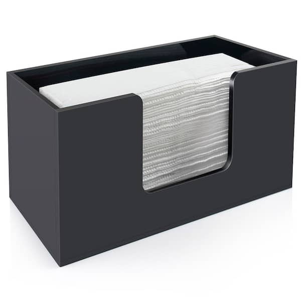 Anqtovp Countertop Mount Black Acrylic Paper Towel Holder