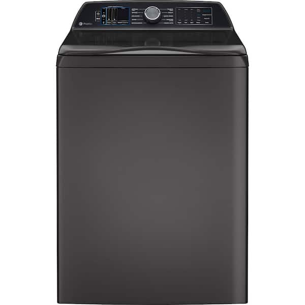 GE Profile 5.3 cu. ft. High-Efficiency Smart Top Load Washer in Diamond Gray with Agitator, Built-In Alexa Voice Assistant