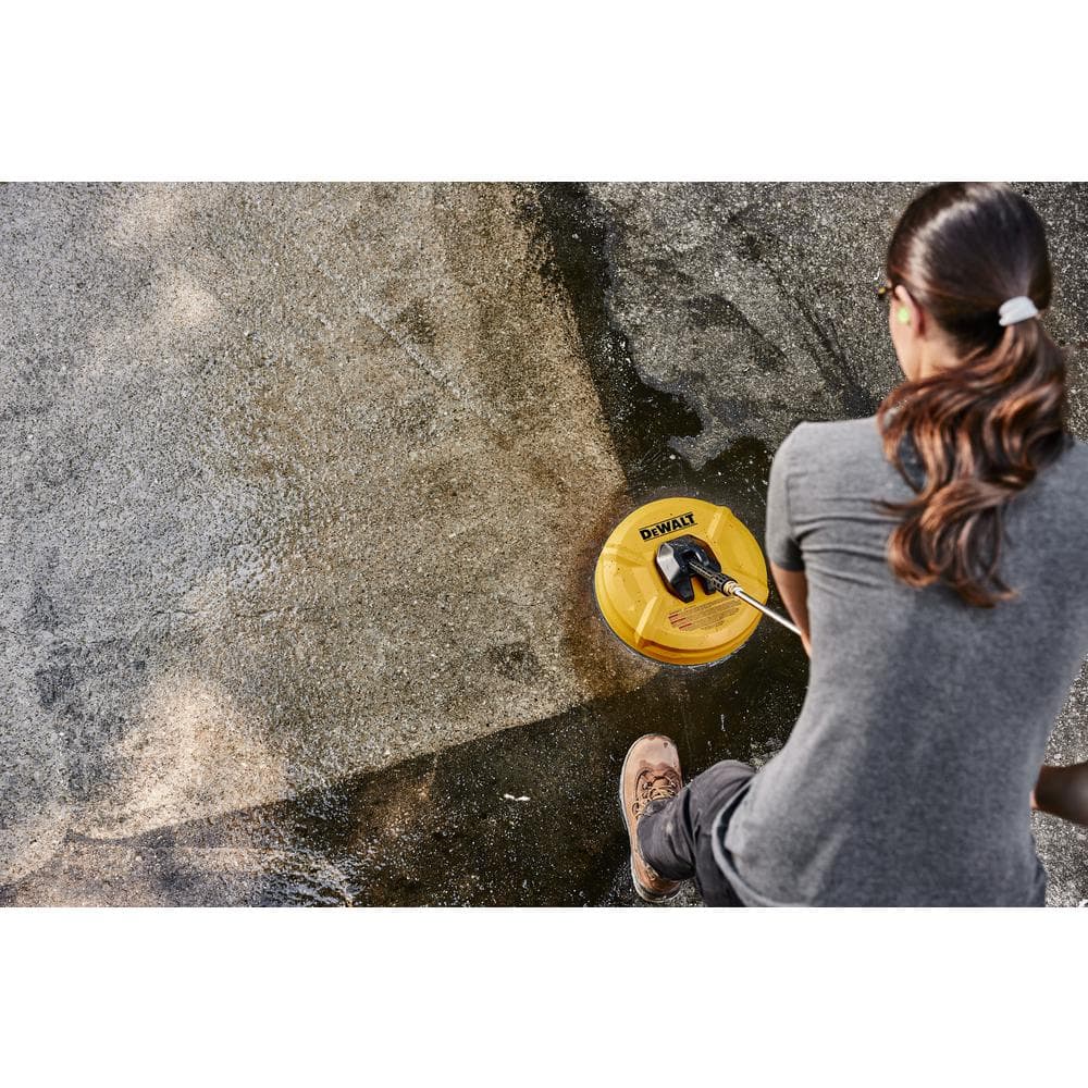 Yellow Polypropylene 12-Inch Surface Cleaner with Quick-Release Nozzle