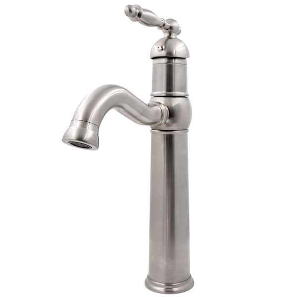 Novatto Madison Single Hole Single-Handle Bathroom Faucet in Brushed Nickel