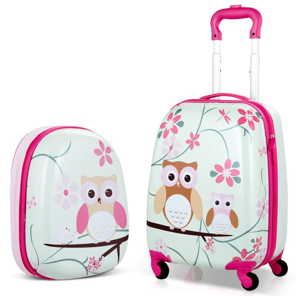 2-Piece 12 in. Kids Luggage Set with Backpack and Suitcase for Travel
