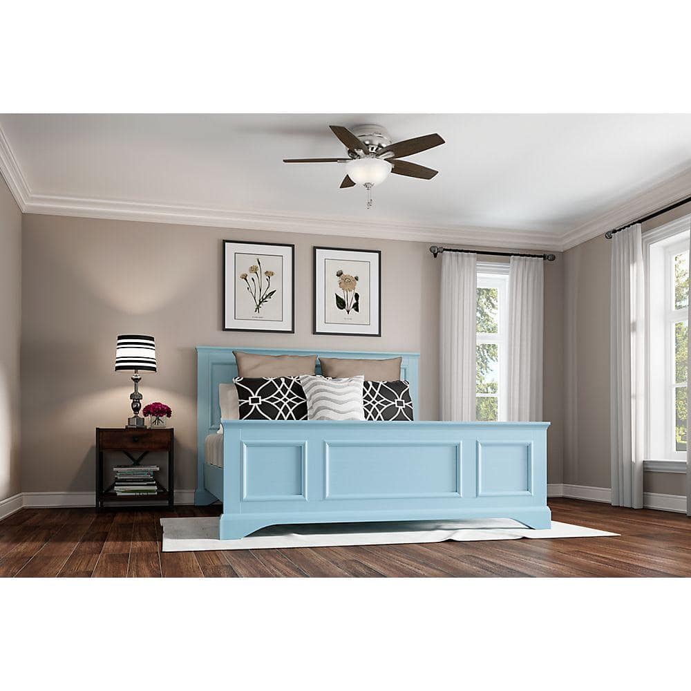 Newsome 42 in. Indoor Low Profile Brushed Nickel Ceiling Fan with Light Kit price history on PriceWatchPro