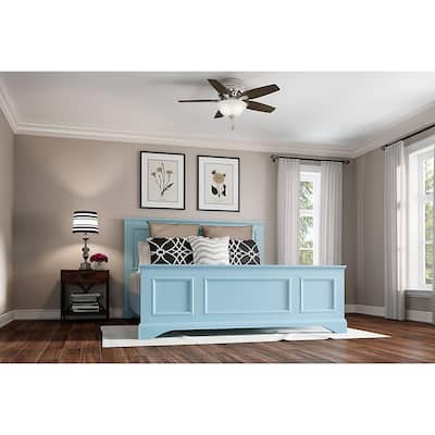 Newsome 42 in. Indoor Low Profile Brushed Nickel Ceiling Fan with Light Kit