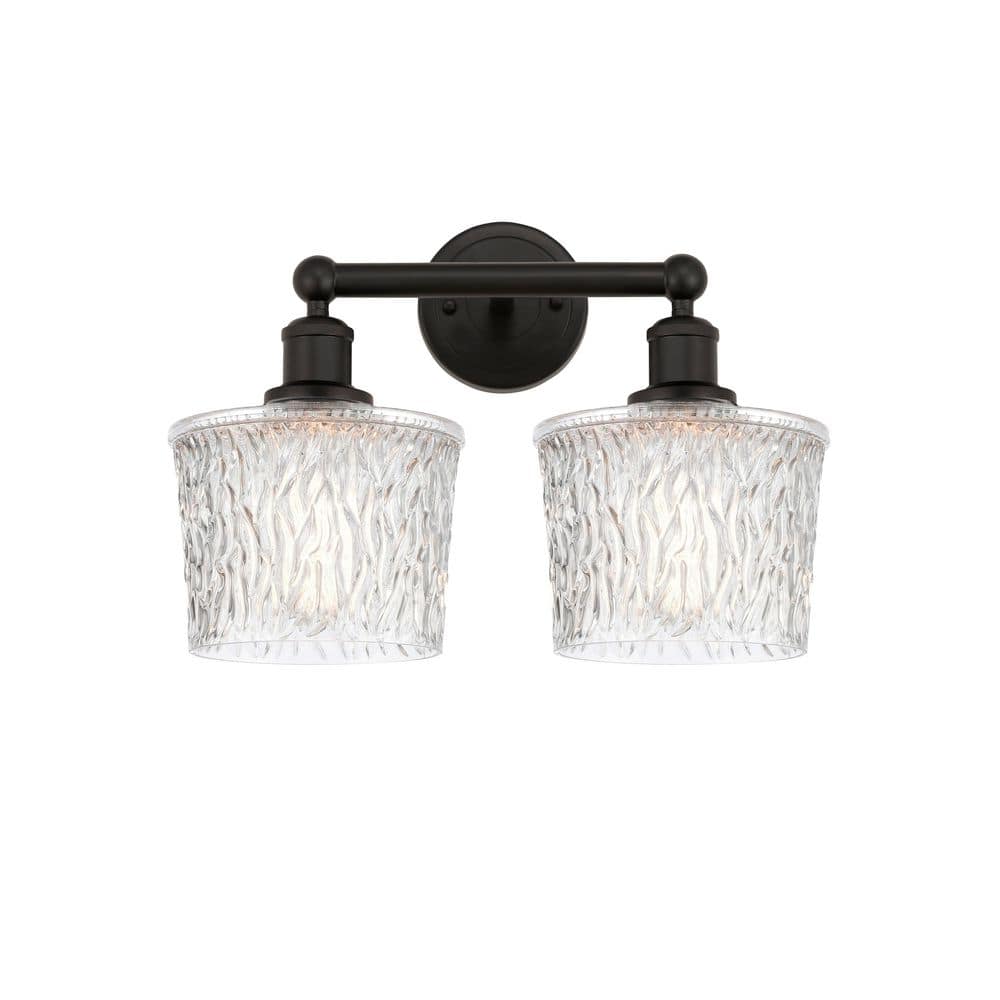 Niagra 15.5 in. 2-Light Oil Rubbed Bronze Vanity Light with Glass Shade price history on PriceWatchPro