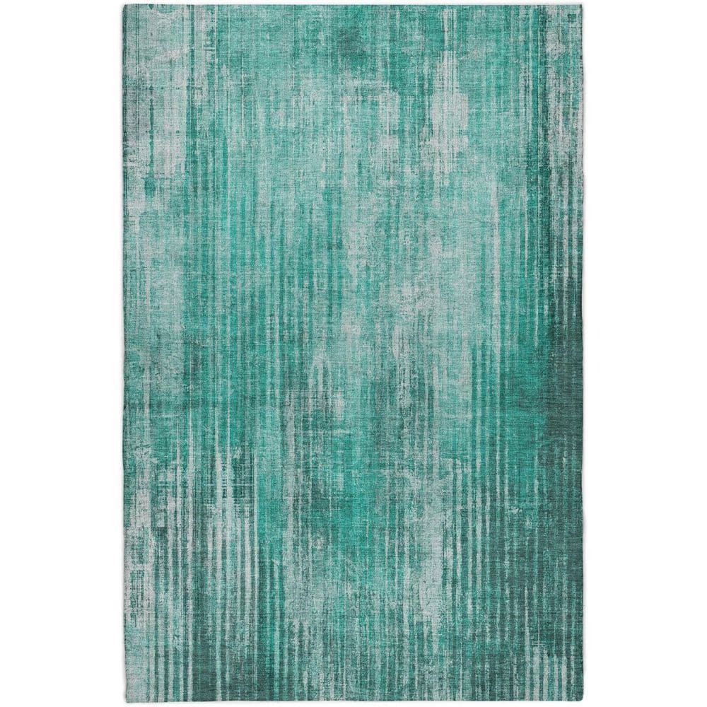Dream Shag Premium Machine Washable Abstract ADS582 Teal 10 ft. x 14 ft. Area Rug price history on PriceWatchPro