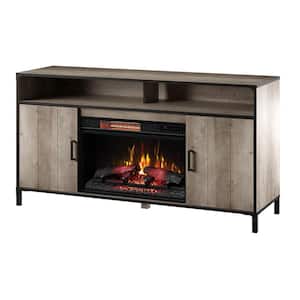 Lynhurst 58 in. Freestanding Media Mantel Electrical Fireplace TV Stand in Modern Valley Pine
