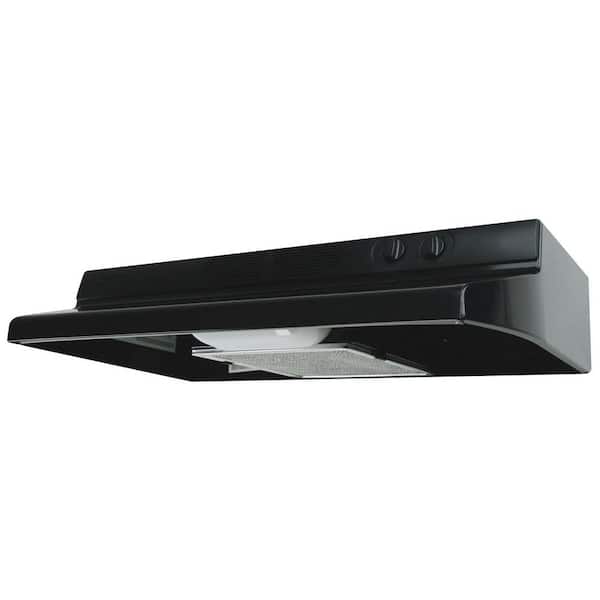 Air King Quiet Zone 30 in. ENERGY STAR Certified Under Cabinet Convertible Range Hood with Light in Black