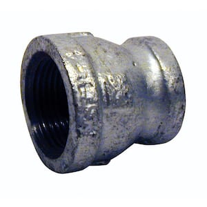 1-1/2 in. x 3/4 in. Galvanized Malleable Iron FPT x FPT Reducing Coupling Fitting