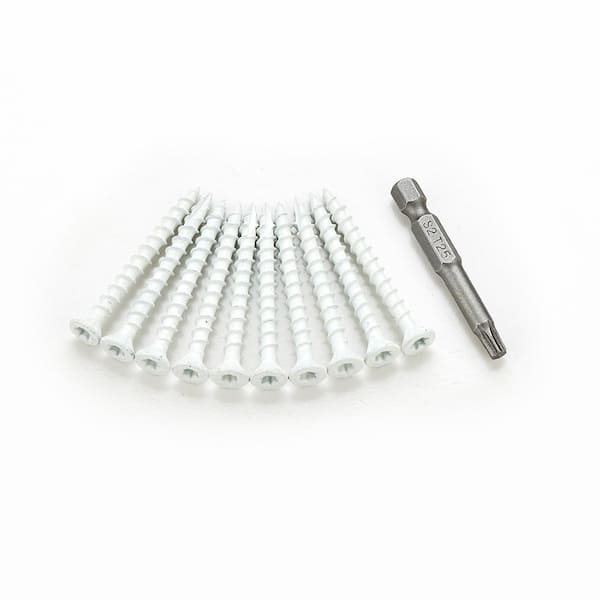 3/8 in. x 1-7/8" 97B Glacier White Self Tapping Star Torx Bugle Head Drywall Screws (0.5lb /50pcs/pack)