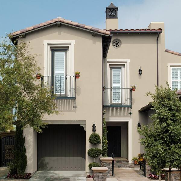 BEHR - 1 gal. #ECC-12-1 Dappled Sunlight Flat Interior/Exterior Masonry, Stucco and Brick Paint