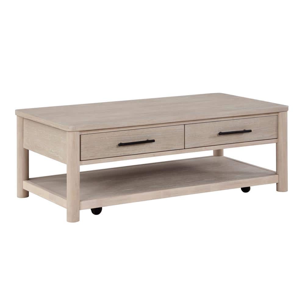 Gabby 50 in. Brown Oak Wood Rectangle Cocktail Table price history on PriceWatchPro