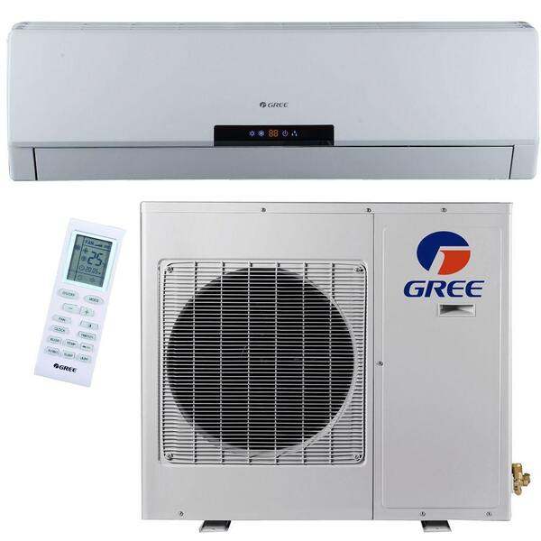 GREE Premium Efficiency 12,000 BTU (1-Ton) Ductless Mini Split Air Conditioner - Inverter, Heat, Remote 208-Volt - 230-Volt