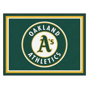 MLB Oakland Athletics Green 8 ft. x 10 ft. Indoor Area Rug