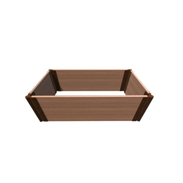 Frame It All Tool-Free Classic Sienna 2 ft. x 4 ft. x 16. 5 in. Composite Raised Garden Bed-1 in. Profile