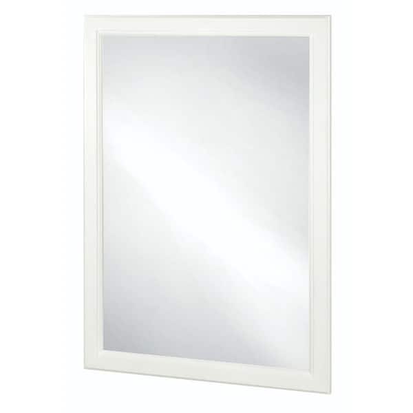 Home Decorators Collection Emberson 34 in. L x 25 in. W Framed Vanity Wall Mirror in White