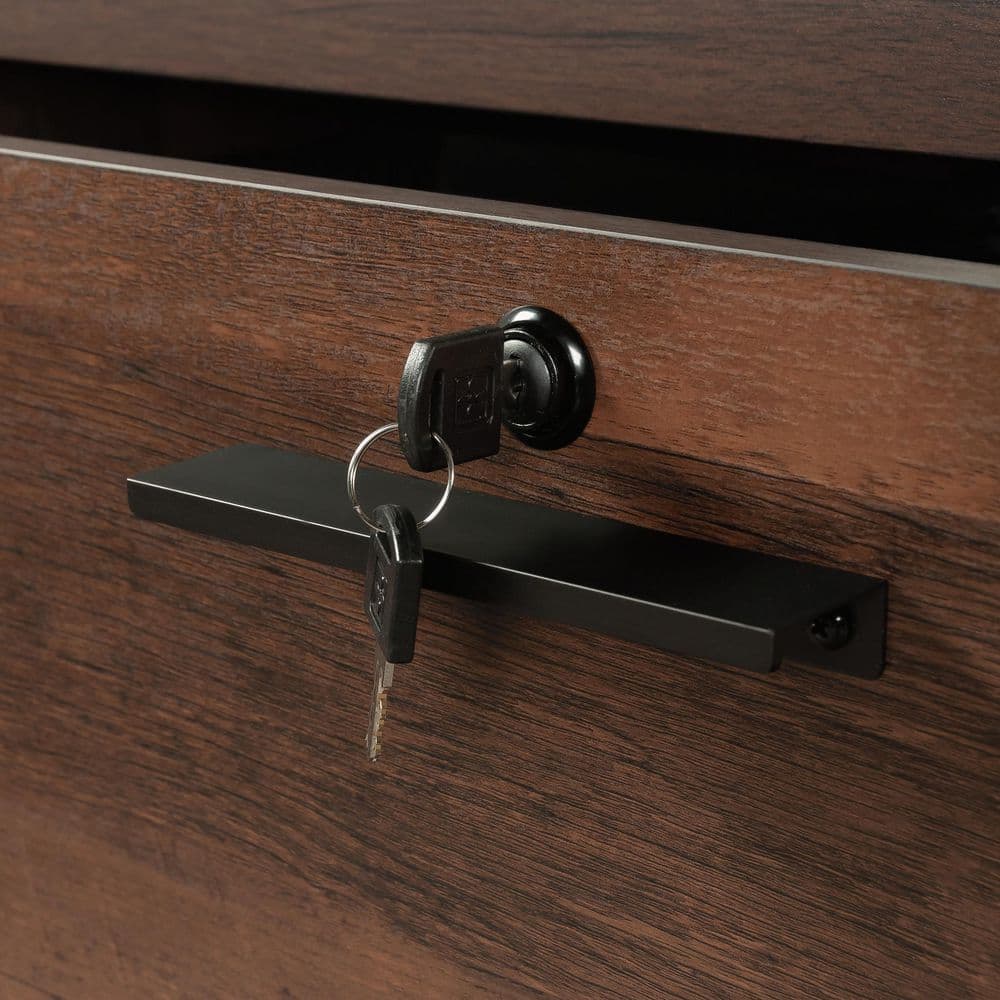 Barrel Oak 2-Drawer Lockable Lateral File Cabinet