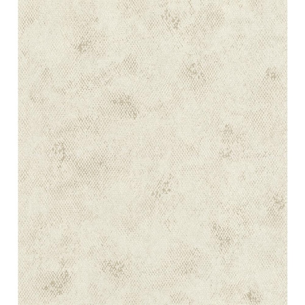 Advantage 57.8 sq. ft. Roderick Dove Faux Snakeskin Strippable Wallpaper Covers