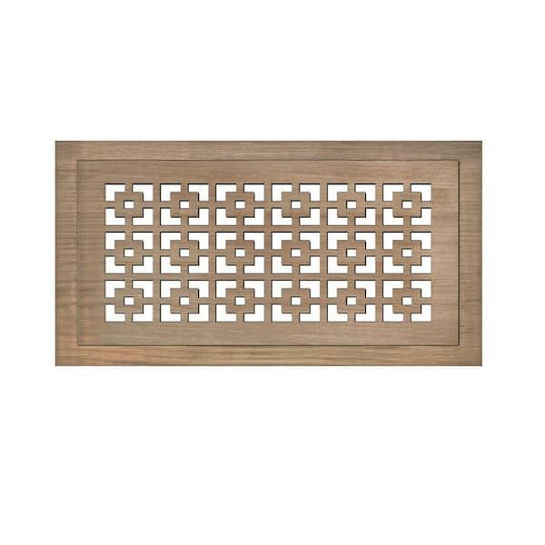 STELLAR Duct Opening Size 4x10 - Overall Size 7x13 Catalina Design Hardwood Floor Register Flush Mount with Installation Box
