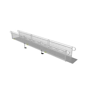 PATHWAY 3G 24 ft. Wheelchair Ramp Kit with Solid Surface Tread and Vertical Picket Handrails