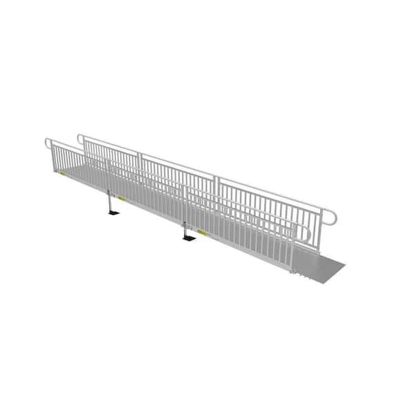 EZ-ACCESS PATHWAY 3G 24 ft. Wheelchair Ramp Kit with Solid Surface Tread and Vertical Picket Handrails