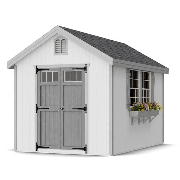 Colonial Williamsburg 8 ft. x 12 ft. Outdoor Wood Storage Shed Precut Kit with Operable Windows and Floor (96 sq. ft.)
