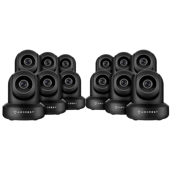 Amcrest 1,080p Wi-Fi/Wireless IP Security Camera (Black) Pan/Tilt, 2-Way Audio, Optional Cloud Recording (12-Pack)