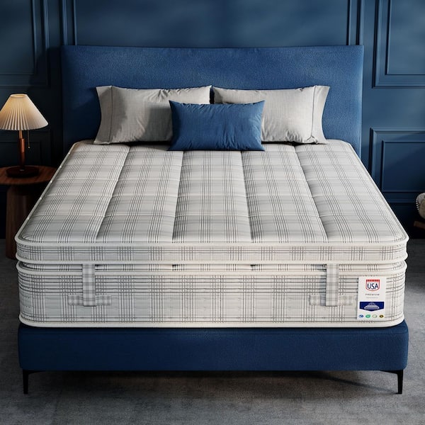 Queen Medium Gel Memory Foam 13 In. Hybrid Mattress with CertiPUR-US Certified, 365 Night Trial, Removable Topper